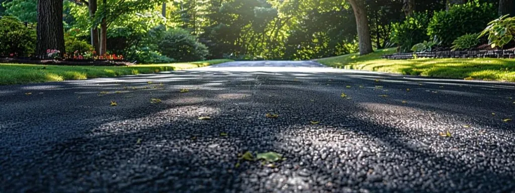 longlasting sealant applied on a driveway